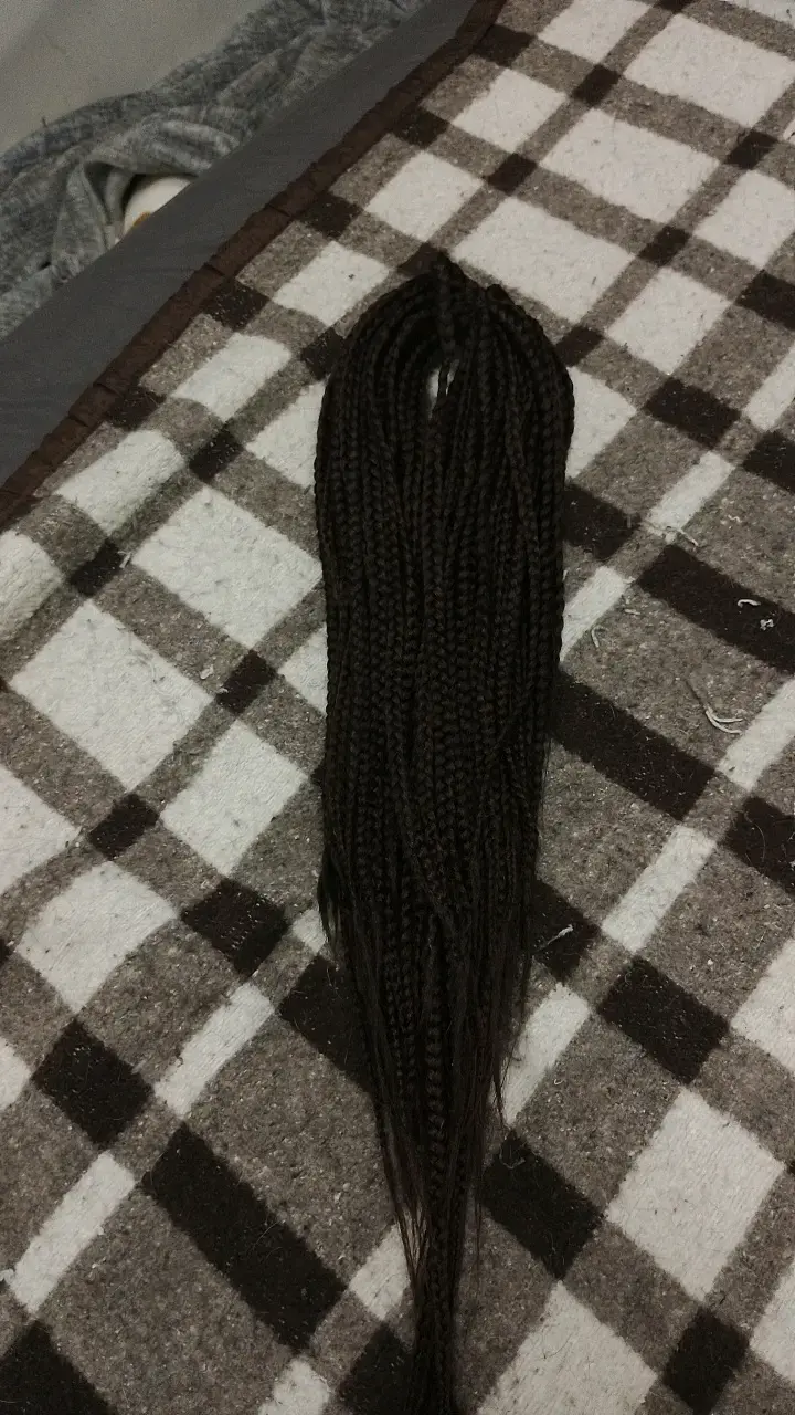 Set de trenzas café