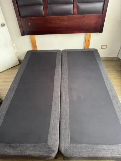 Base de cama y respaldo matrimonial o de 2 plazas - miniatura 1
