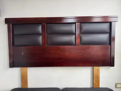 Base de cama y respaldo matrimonial o de 2 plazas - miniatura 4