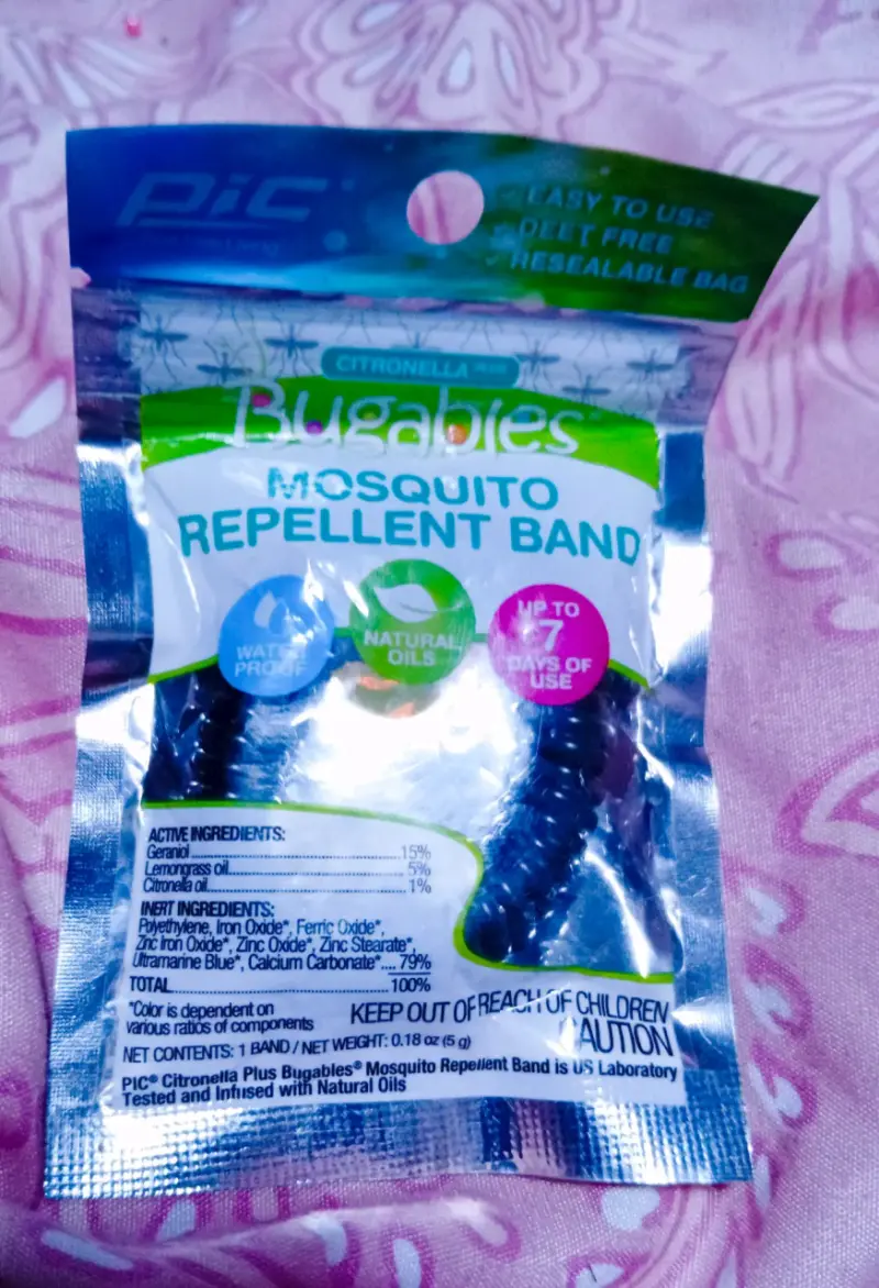 Pulsera repelente de mosquitos Bugables con citronela