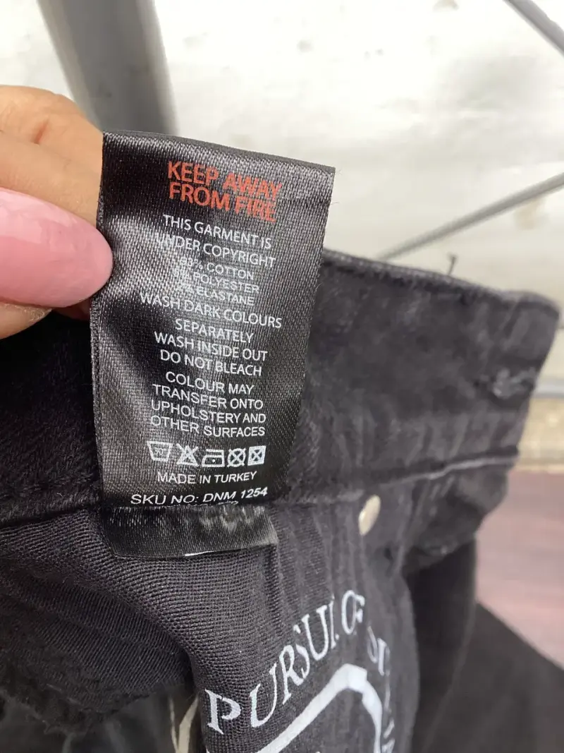 Jeans Gym King Skinny Fit Negro Tiro Medio Botones - 5