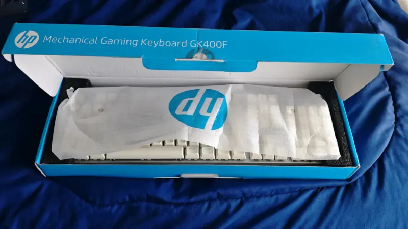 Teclado mecánico gamer HP GK400F USB blanco - 2