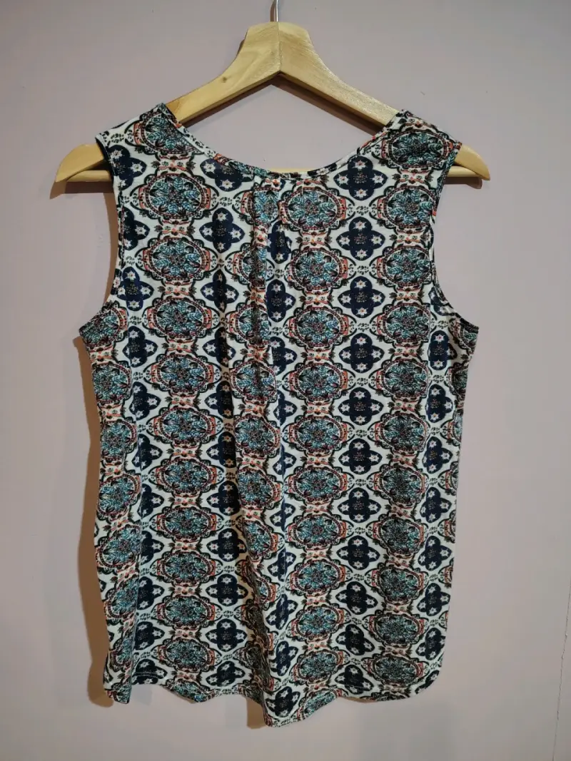 Blusa sin mangas estampada bohemia - 2