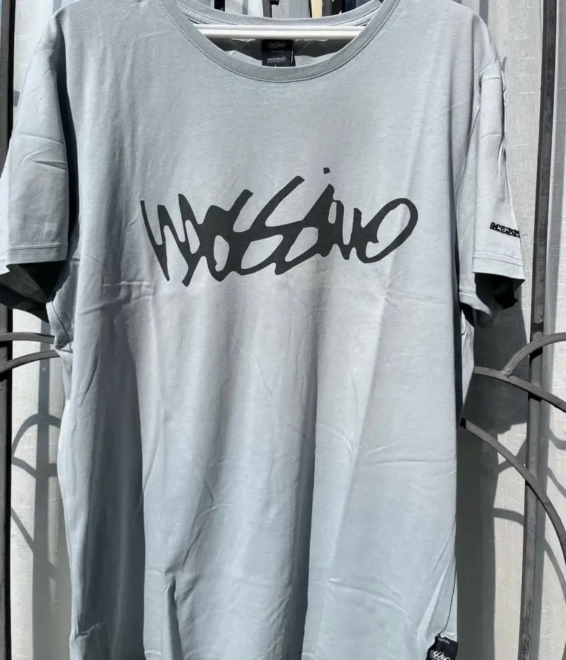 Polera gris Massimo Dutti con diseño gráfico - 2