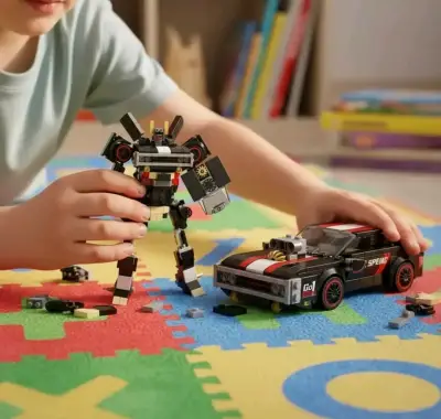 Set de construcción robot y auto transformable - miniatura 2
