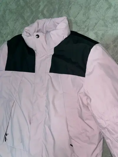 Chaqueta de invierno rosa y negra para mujer - miniatura 1