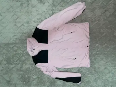 Chaqueta de invierno rosa y negra para mujer - miniatura 2