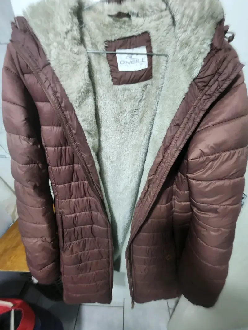 Chaqueta acolchada marrón O'Neill con forro polar - 1