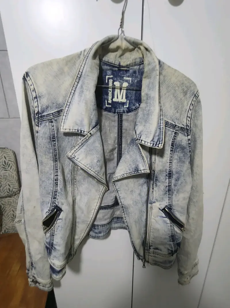 Chaqueta de mezclilla desgastada para mujer - 2