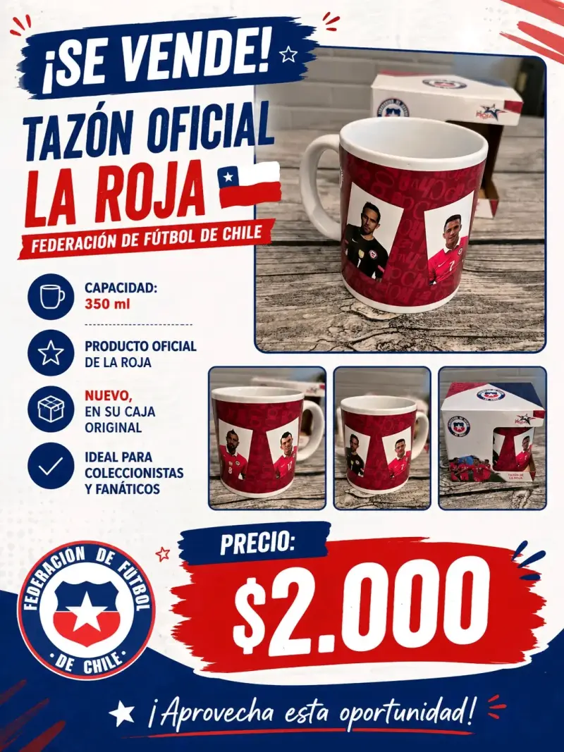 Bowl Oficial La Roja 350ml Edición 2017 - 2