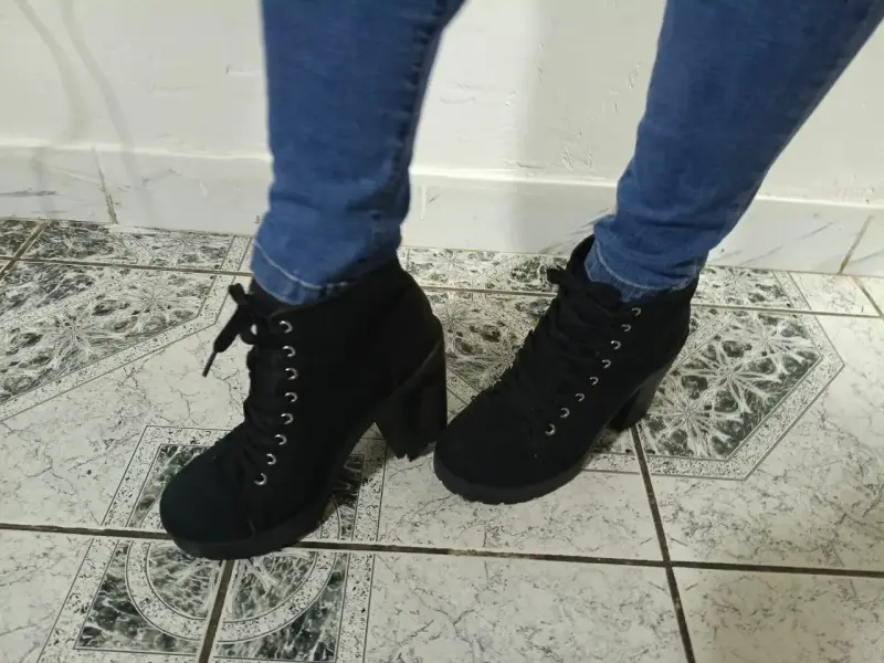 Botines de tacón alto negros para mujer - 2