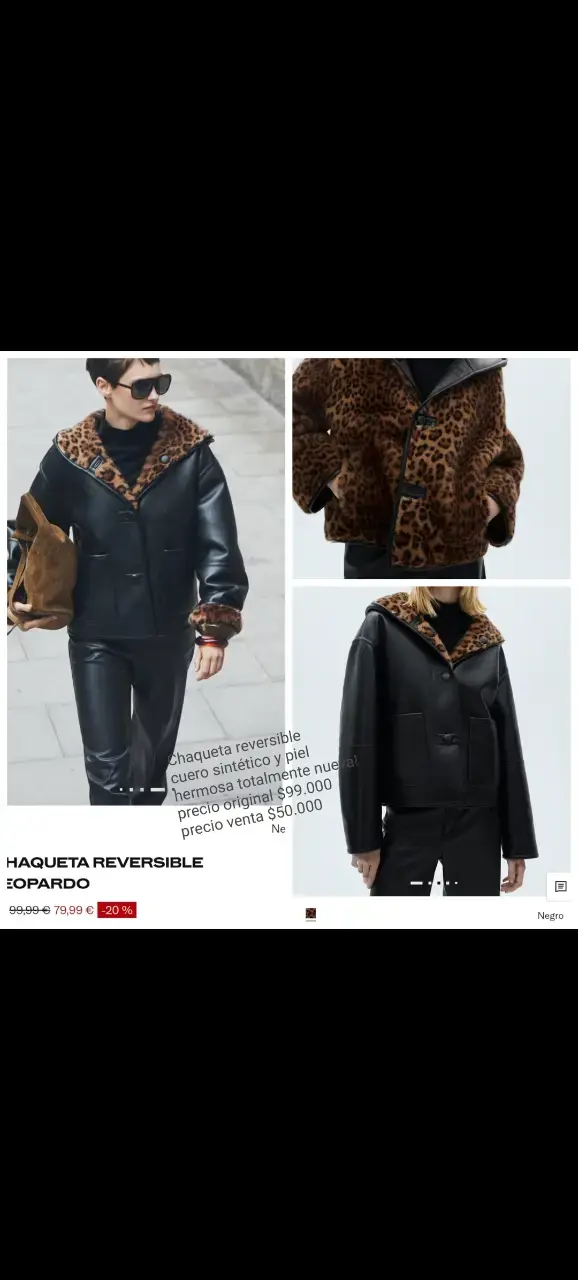 Chaqueta efecto cuero reversible Mango - 1