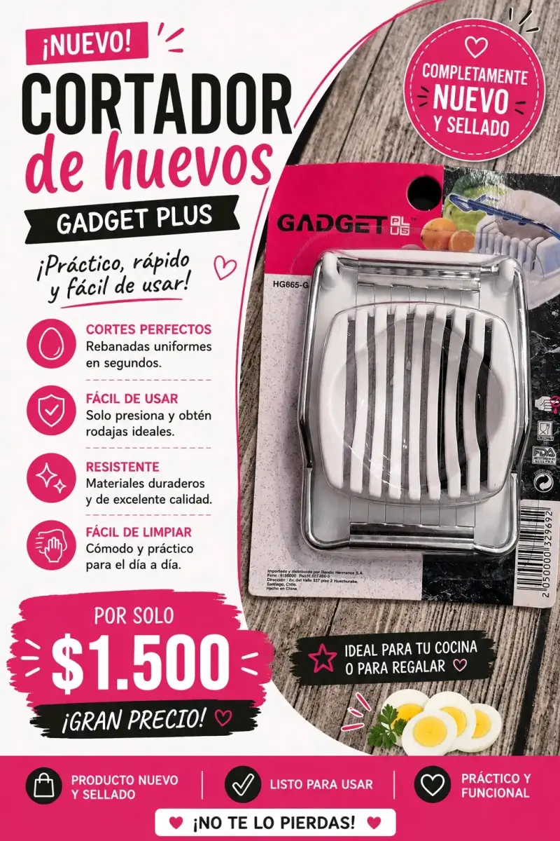 Cortador de huevos Gadget Plus nuevo y sellado