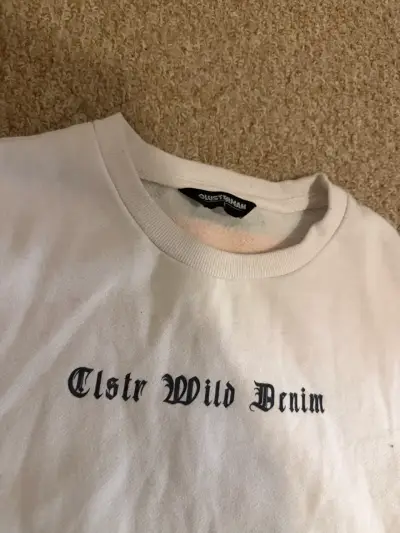 Polerón blanco Clstr Wild Denim con dise en manga - miniatura 2
