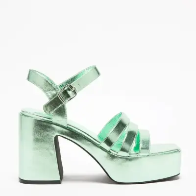 Sandalias con taco Sybilla talla 37 NUEVAS - miniatura 2