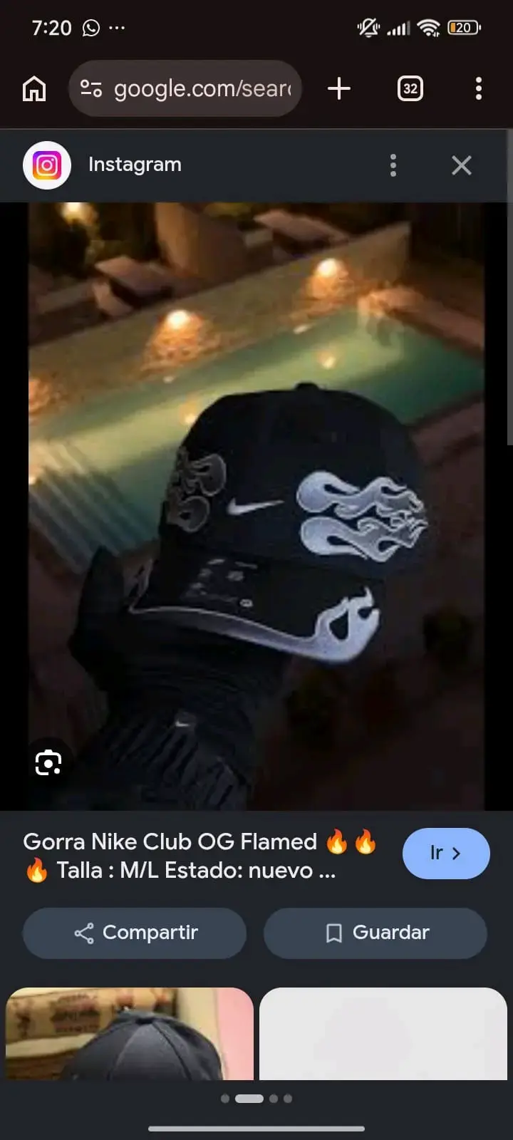 Gorra Nike Club OG Flamed negra con diseño de llamas - 1