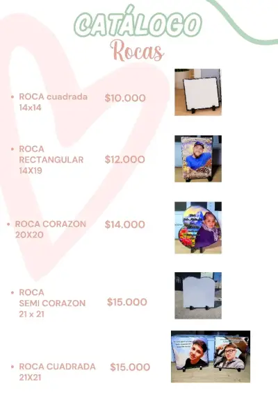 Roca decorativa cuadrada personalizada 14x14 - miniatura 1