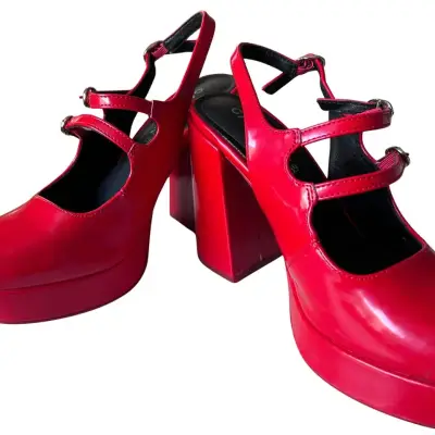 Zapatos C Moran talla 39 tacón rojo con plataforma - miniatura 5