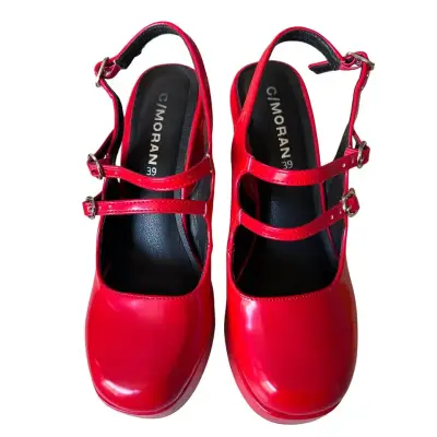 Zapatos C Moran talla 39 tacón rojo con plataforma - miniatura 6