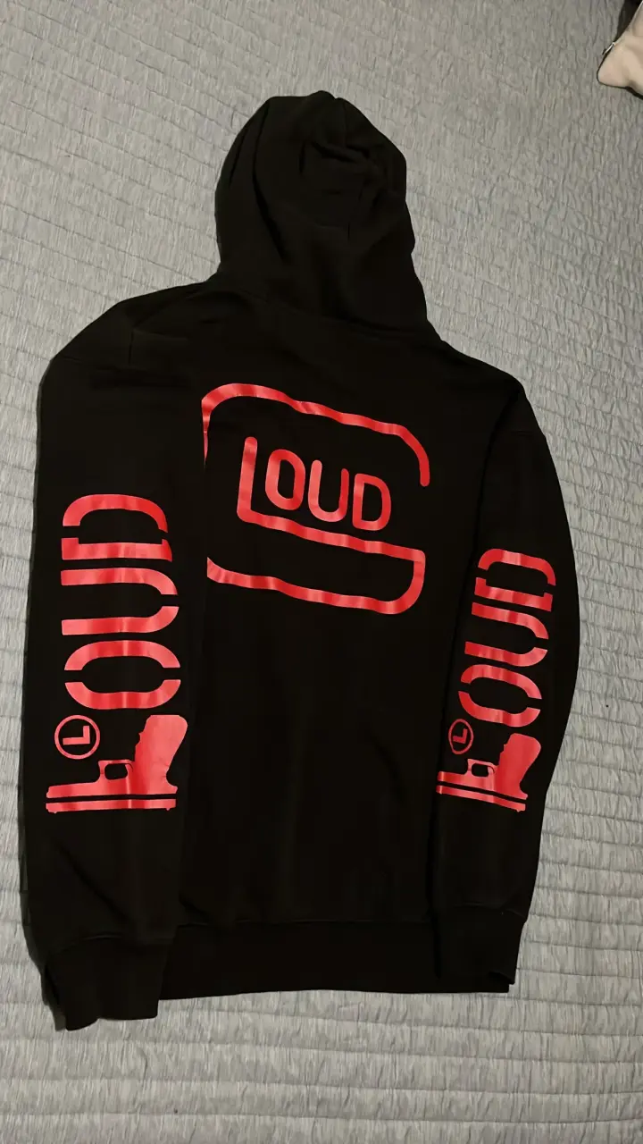 Polerón negro y rojo Loud Primera gen TALLA S - 2