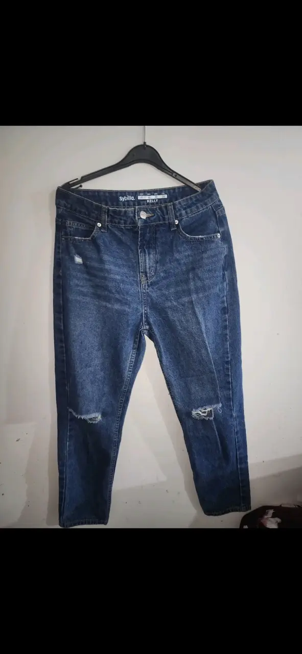 Jeans azul desgastados para mujer Sybilla - 1