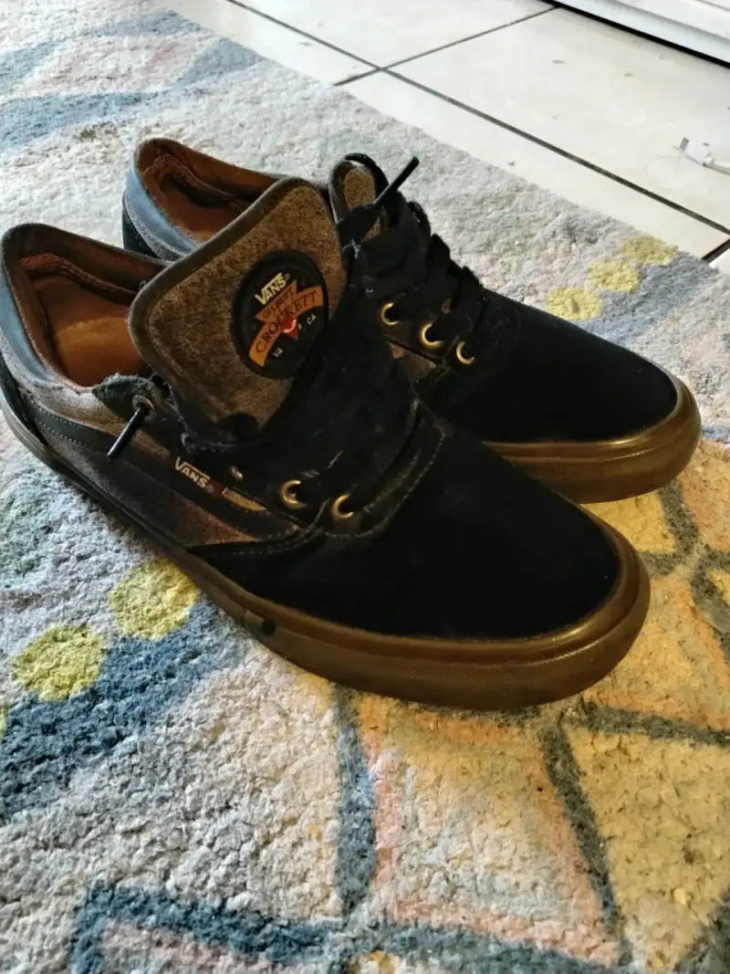 Zapatillas Vans Crockett negras de gamuza - 1