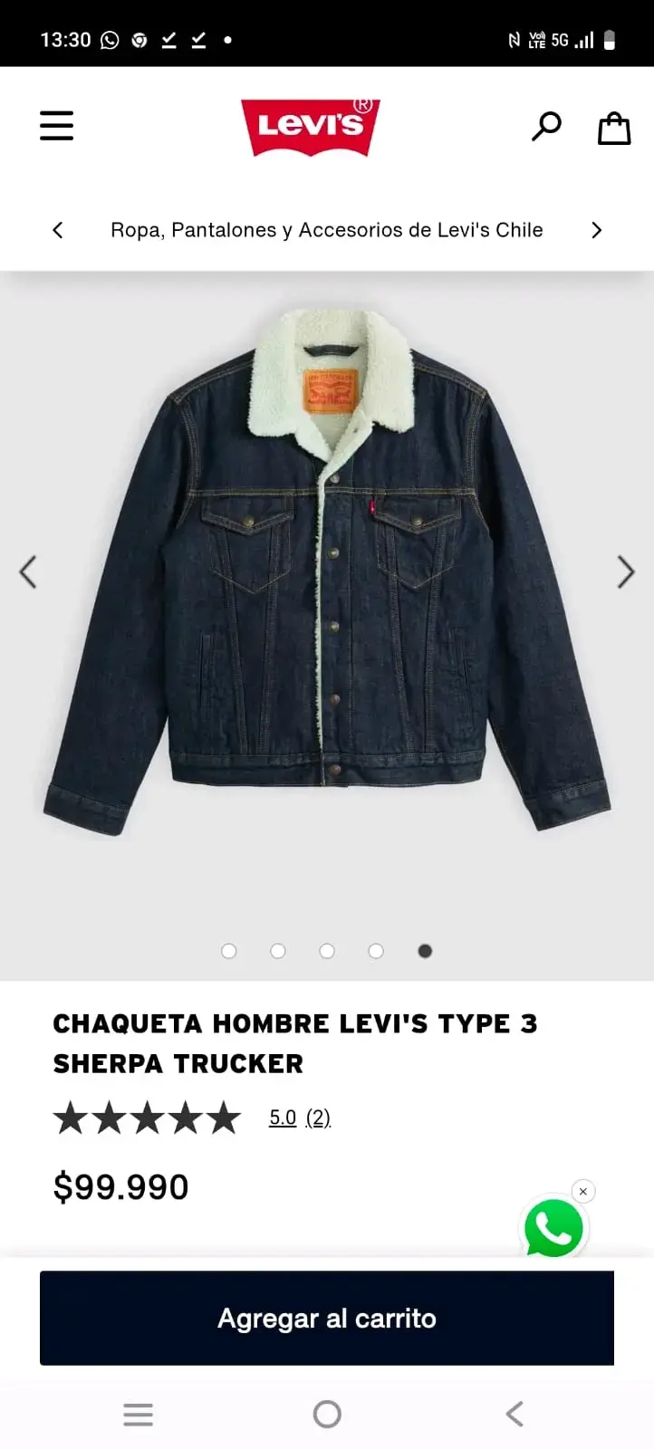 Chaqueta Sherpa Levi's de mezclilla con interior cálido - 2