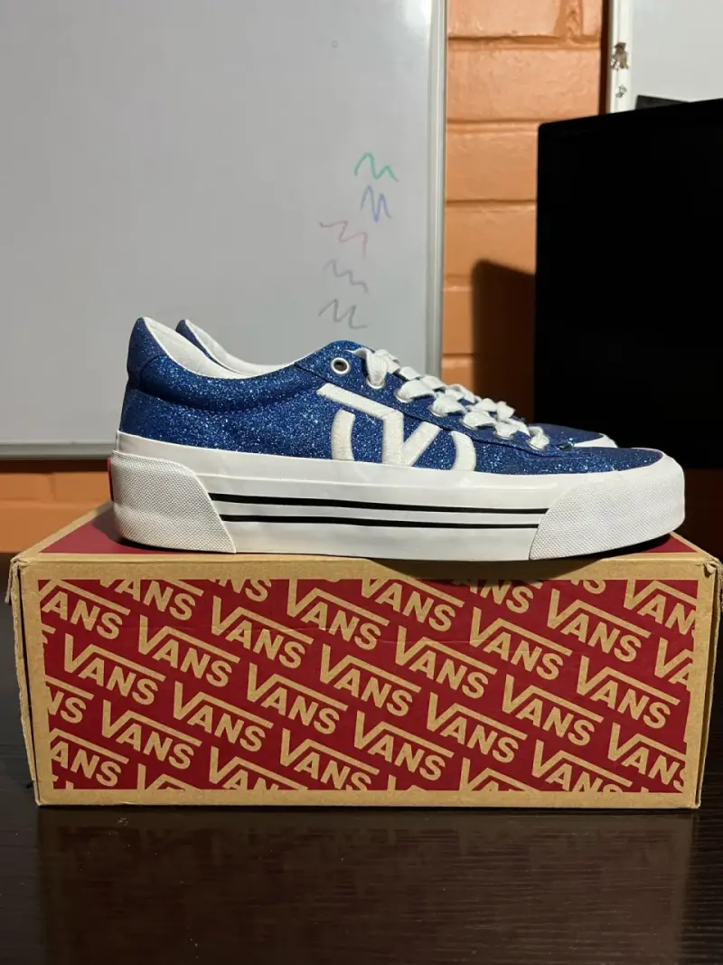 Zapatillas Vans Sid Ni Glitter Azul Talla 40 - 4