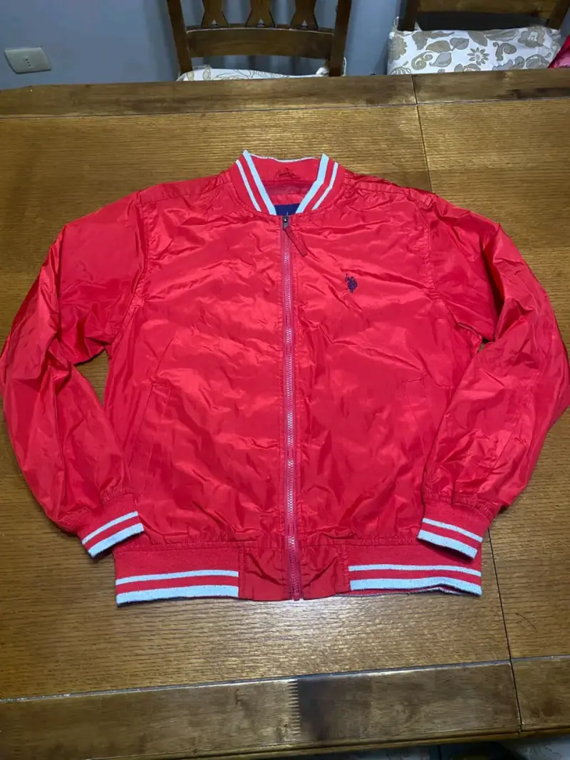Chaqueta polo bomber impermeable roja talla S - 1
