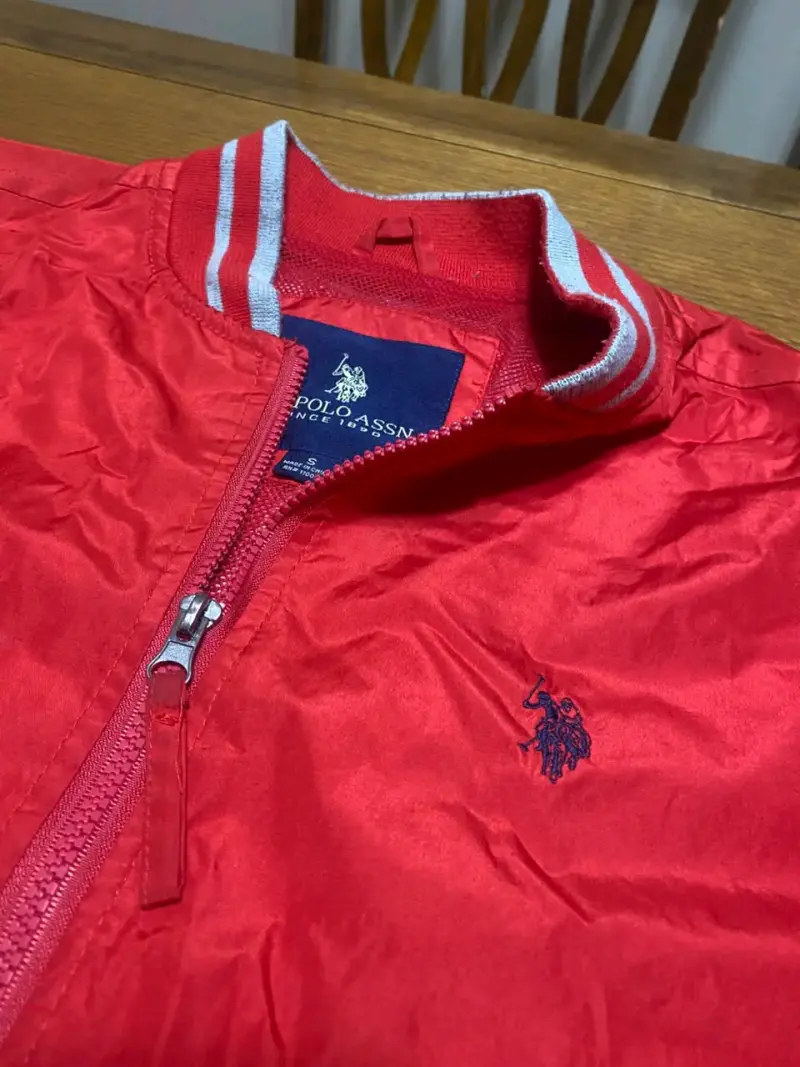 Chaqueta polo bomber impermeable roja talla S - 2