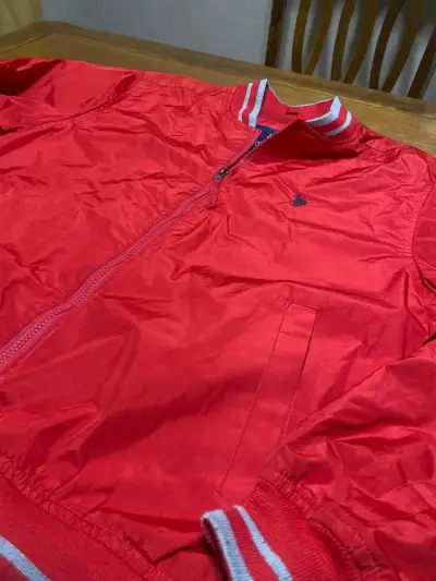 Chaqueta polo bomber impermeable roja talla S - miniatura 3