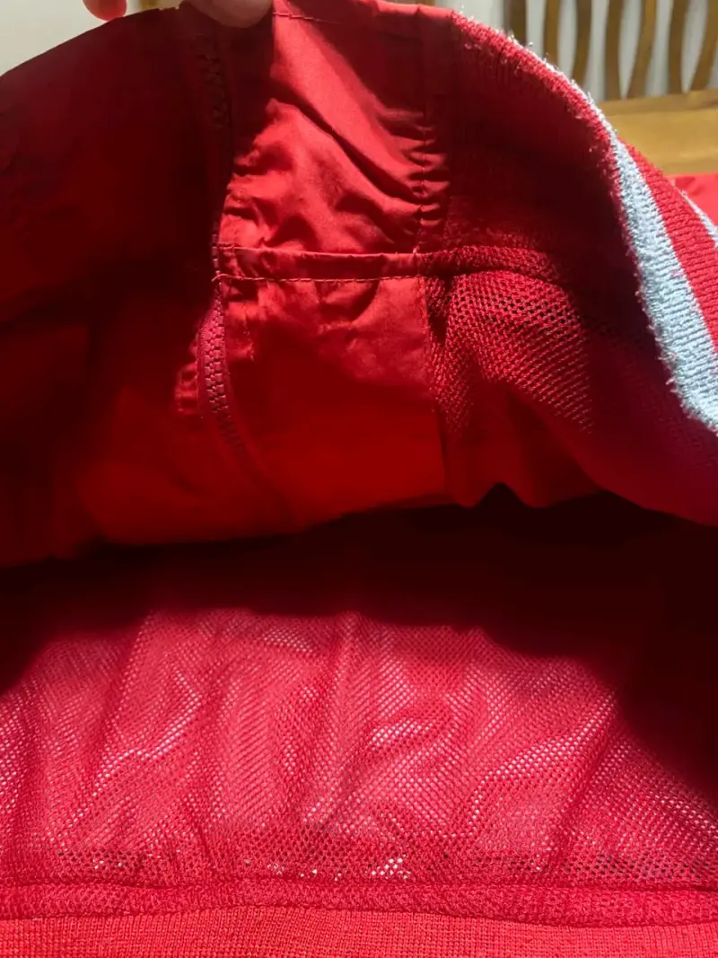 Chaqueta polo bomber impermeable roja talla S - 4