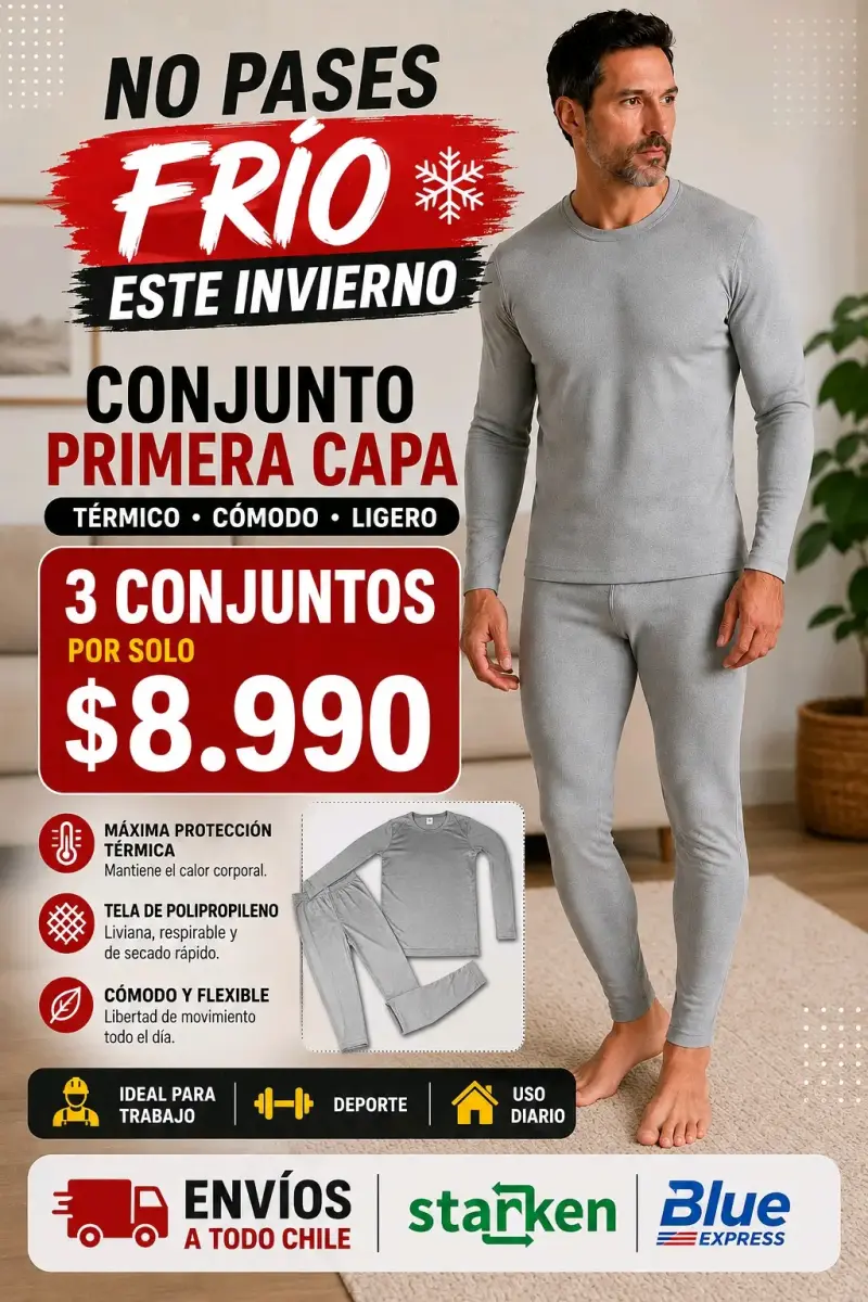 Conjunto térmico primera capa para hombre