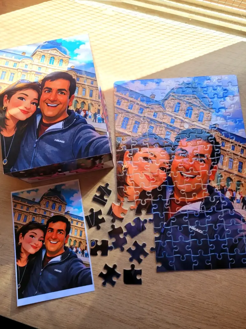 Rompecabezas personalizado con foto de pareja