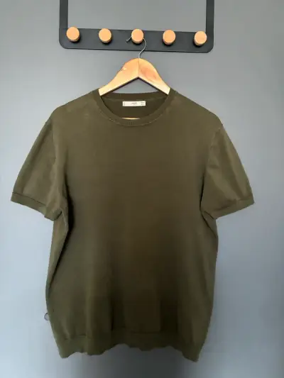 Camiseta Mango Man Oliva - miniatura 2