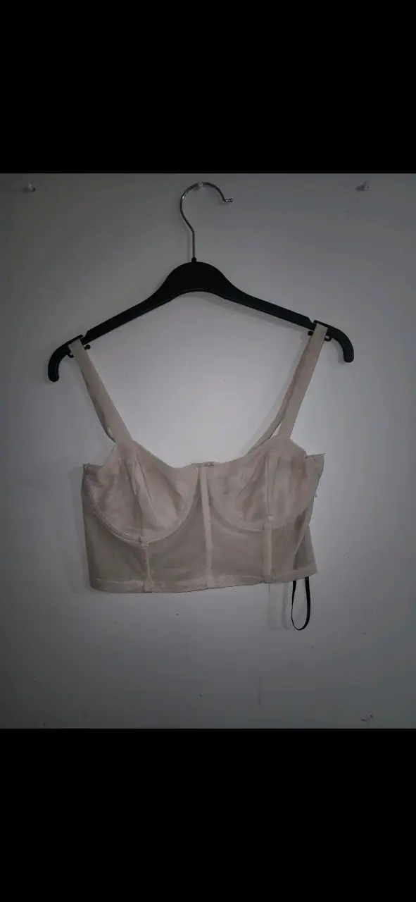 Top corset beige para mujer