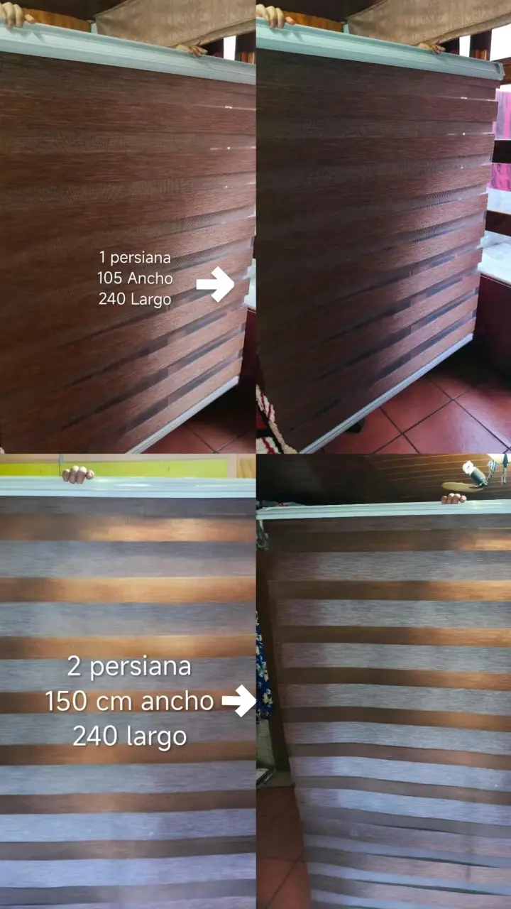 Persianas enrollables de madera 105x240 cm y 150x240 cm - 1