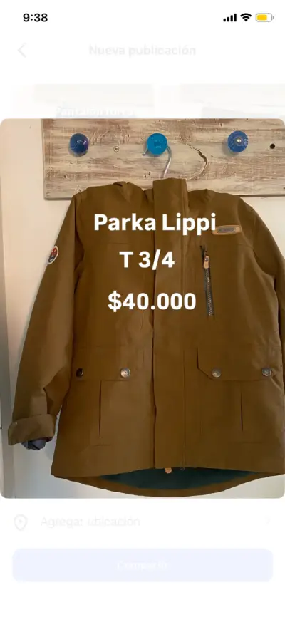 Parka Lippi  impermeable marrón para niños - miniatura 2