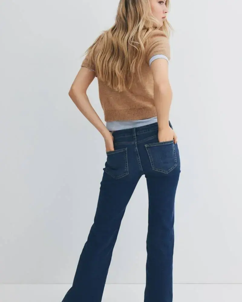 Jeans H&M talla 32 NUEVOS flare tiro bajo - 3