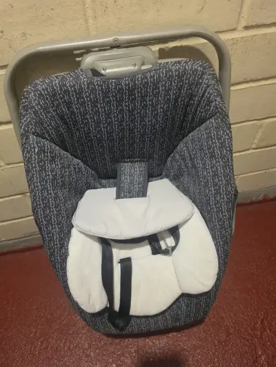 Silla mecedora para bebé color gris - miniatura 1