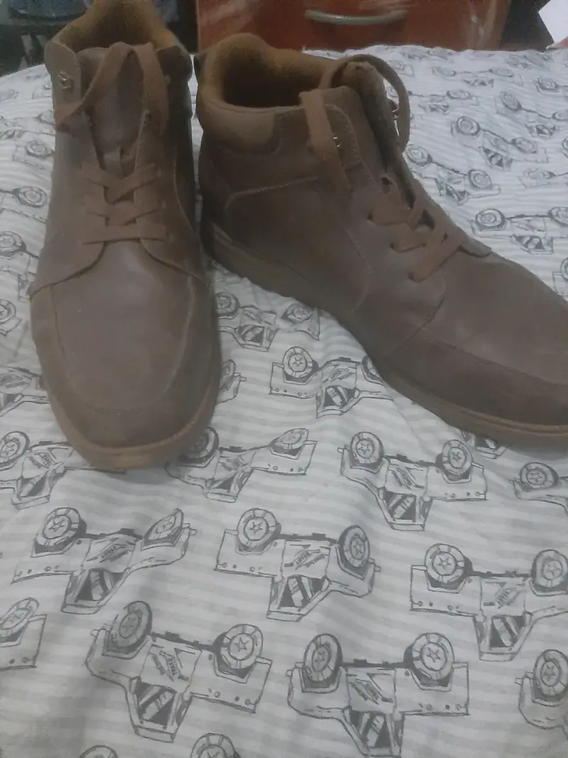 Botines de cuero marrón para hombre - 1