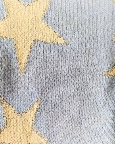 Chaleco niña ELV talla 12 celeste con estrellas - miniatura 4