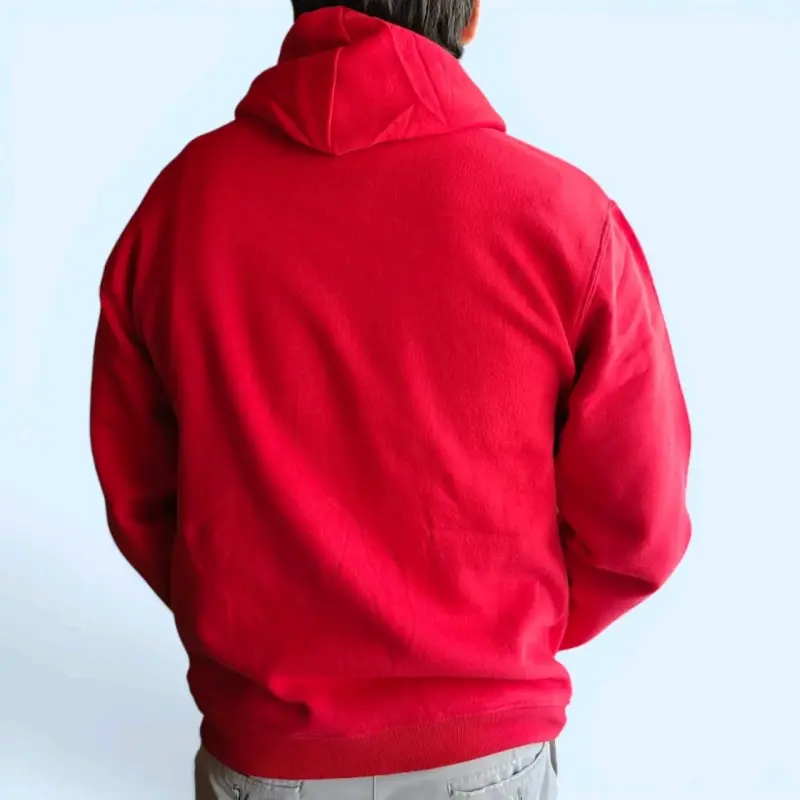 Polerón rojo con capucha para hombre - 2