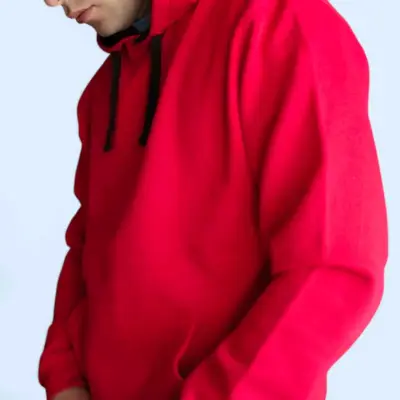 Polerón rojo con capucha para hombre - miniatura 6