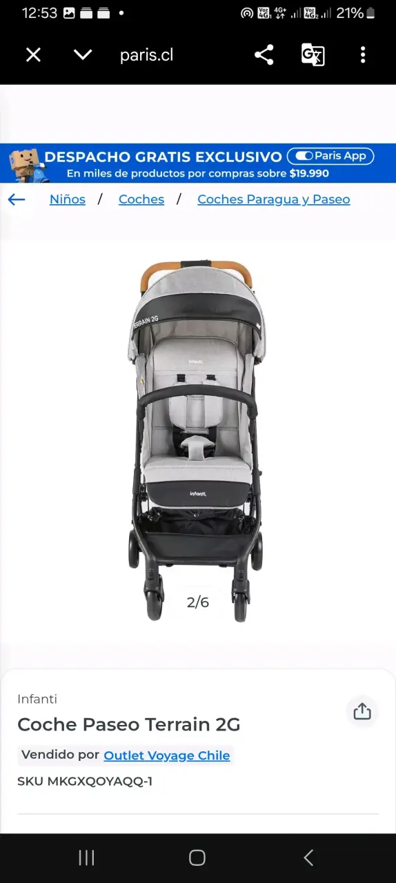 Coche de Paseo Infanti Terrain 2G - 1