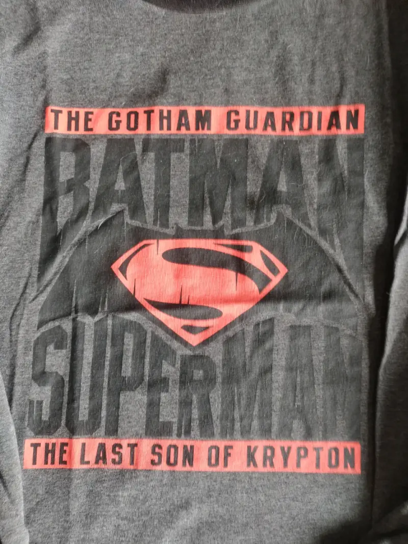 Pijama infantil Batman Superman gris - 2