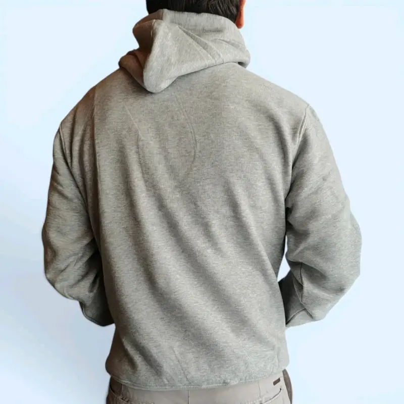 Polerón con capucha gris unisex - 2