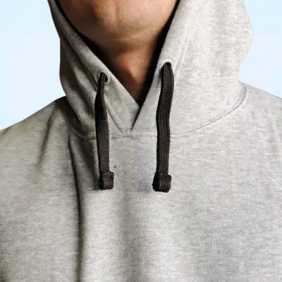 Polerón con capucha gris unisex - miniatura 5