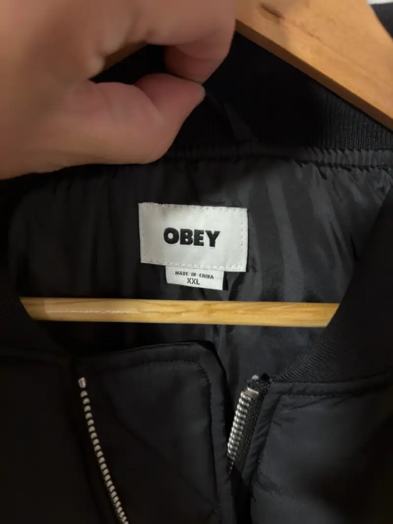 Chaqueta bomber negra Obey XXL - 2