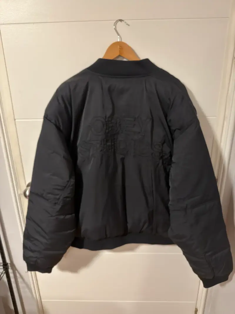 Chaqueta bomber negra Obey XXL - 3